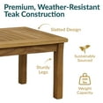 thumbnail image 2 of Sunnydaze Outdoor Solid Teak Wood with Light Stained Finish Rectangular Coffee Table - 44" - Light Brown, 2 of 10
