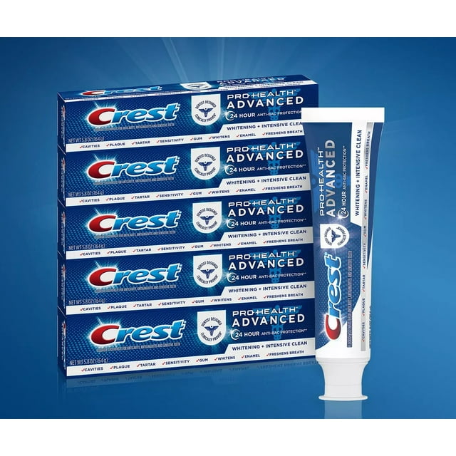Crest Pro-Health Toothpaste, Advanced White for Teeth Whitening (5.8 oz., 5 pk.)
