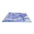 thumbnail image 2 of Ahgly Company Machine Washable Indoor Square Abstract Blue Modern Area Rugs, 8' Square, 2 of 4