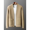 thumbnail image 3 of Suéter de hombre, cárdigan de lana de otoño e invierno, moda informal con cuello en V, chaqueta de diseño para papá, 3 of 6