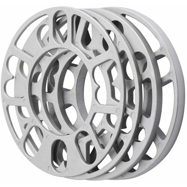 Espaciadores de rueda de aleación de aluminio de 4 piezas, sellos de cubo de rueda ensanchados modificados, espaciador de pista, espaciadores de rueda universales de 3 mm de espesor TUNC Sencillez