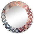 thumbnail image 2 of Designart "Reverie of Peach and Blue Roses I" Floral Round Wall Mirror - Modern Oval Printed Decorative Oversized Mirror - Multiple Color Options, 2 of 4