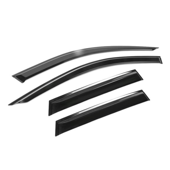 Ikon Motorsports Compatible with 13-19 Audi A3 S3 RS3 Hatchback Window Vent Visor Deflector Rain Guard 4Pc Set Outside Mount 2013 2014 2015 2016 2017 2018 2019