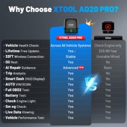 XTOOL Advancer AD20 Pro Wireless OBD2 Scanner Bluetooth Diagnostic Tool, AI-Assisted Car Code Reader for iPhone & Android, All System Scan Tool with Free Updates