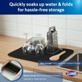 thumbnail image 6 of Clorox Dish Drying Mat, Absorbent Microfiber, 50% Recycled for Kitchen, 15" x 20" Black, 6 of 11