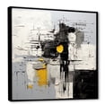 thumbnail image 2 of Designart "Divine Simplicity In Beige And Black I" Abstract Painting Floater Framed Wall Art Living Room, 2 of 5