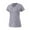Gray, variant on Women's Classic-Fit 100% Cotton Short-Sleeve T-Shirt Women's V Neck Summer Short Sleeve Solid T-shirt Tops Run Fitness Sportswear