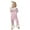 a-Pink3916, variant on VNKIDY Girls Outfits Kids Solid Color Satin Loungewear Set With Fur Trim Long Sleeve Button Down Top Soft Pants For Home Wear Versatile Sets