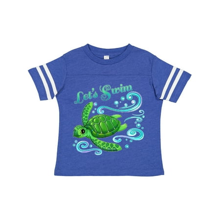 

Inktastic Lets Swim- Cute Sea Turtle Gift Toddler Boy or Toddler Girl T-Shirt