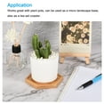 thumbnail image 5 of Uxcell 10.5x9cm Hexagonal Bamboo Plant Saucer Flowerpot Drip Tray Indoor, 4 Pack, 5 of 5