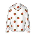 thumbnail image 3 of Daiia Hand Drawn Strawberry UPF 50+ Sun Protection Hoodie Jacket Lightweight Long Sleeve Sun Shirt for Women Men with Pocket Hiking Outdoor-3X-Large, 3 of 9