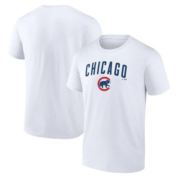 Men's White Chicago Cubs Team Lockup T-Shirt