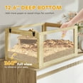thumbnail image 4 of PawHut Wooden Hamster Cage, 3 Tier Small Animal Cage with Detachable 12.6" Deep Bottom, Hut, Seesaw, Exercise Wheel, Ramps, for Dwarf, Gerbil, Mouse, 4 of 9
