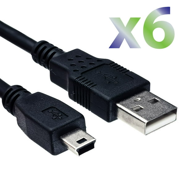 Exian Mini USB Cable 1M Black - 6/Pkg