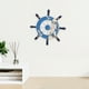thumbnail image 3 of WORGEOUS Madera 23cm Playa Barco Barco Volante Red de pesca Decoración de la pared del hogar (Azul), 3 of 8
