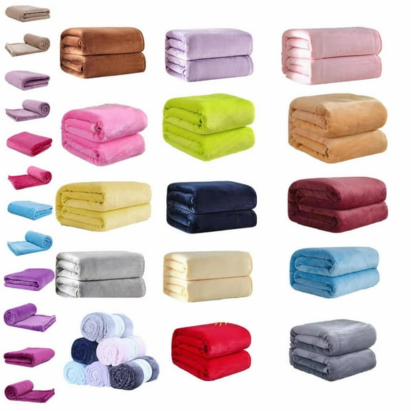 2*Blanket Plush Blankets and Throws Gifts for Housewarming Warm Solid Warm Plush Fleece Blanket Throw Rug Sofa Bedding Warm Lightweight Blanket for Sofa Couch Bed Travel Blanket