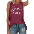 thumbnail image 2 of Gpoecd Camisoles à Col Rond pour Femmes, Imprimé de Lettres, Manches Courtes, Haut Confortable et Polyvalent pour Superposition Ou Tenue Décontractée, Camisoles pour Femmes 02_Wine,TTG, 2 of 4