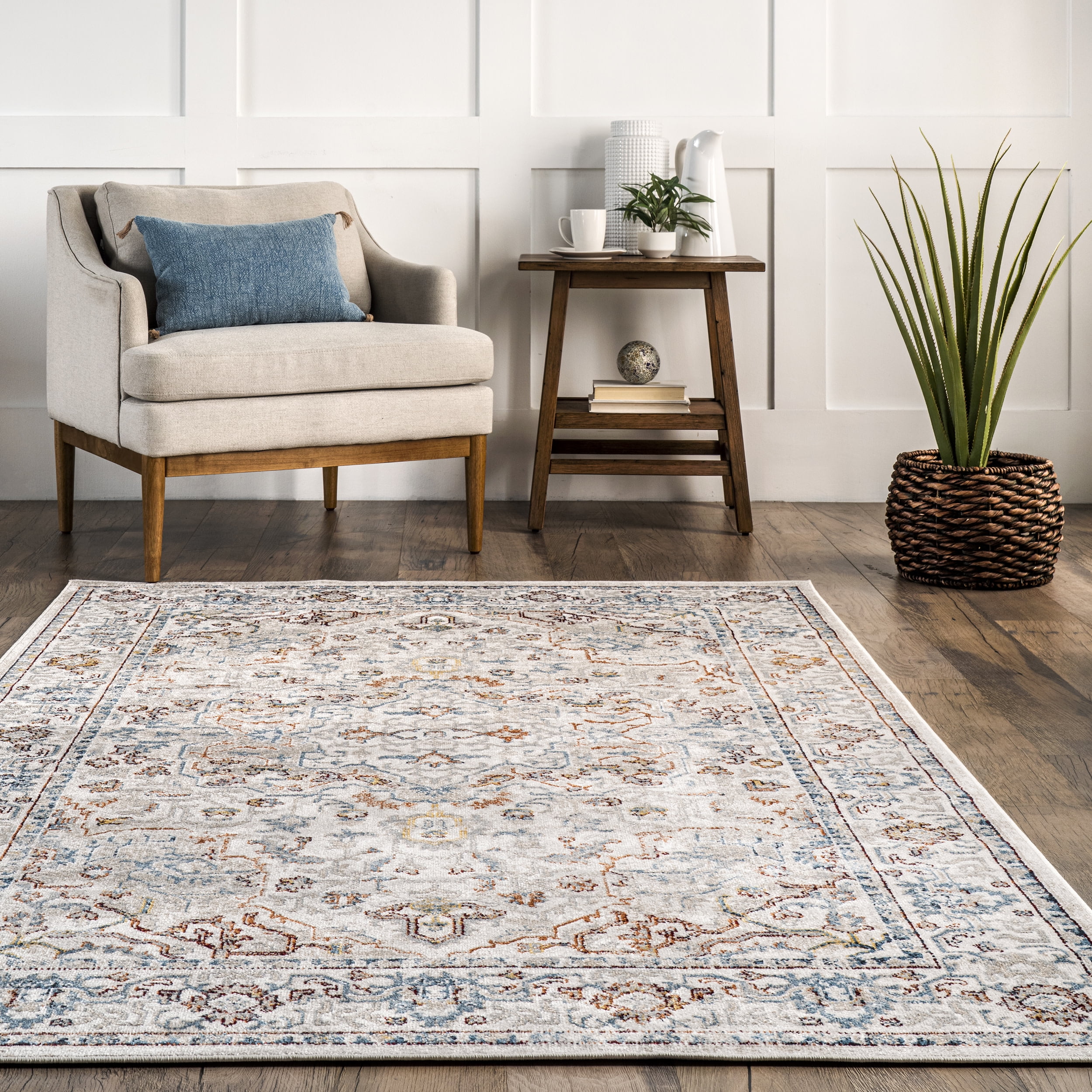 nuLOOM Cady Machine Washable Transitional Area Rug, 3' x 5', Beige