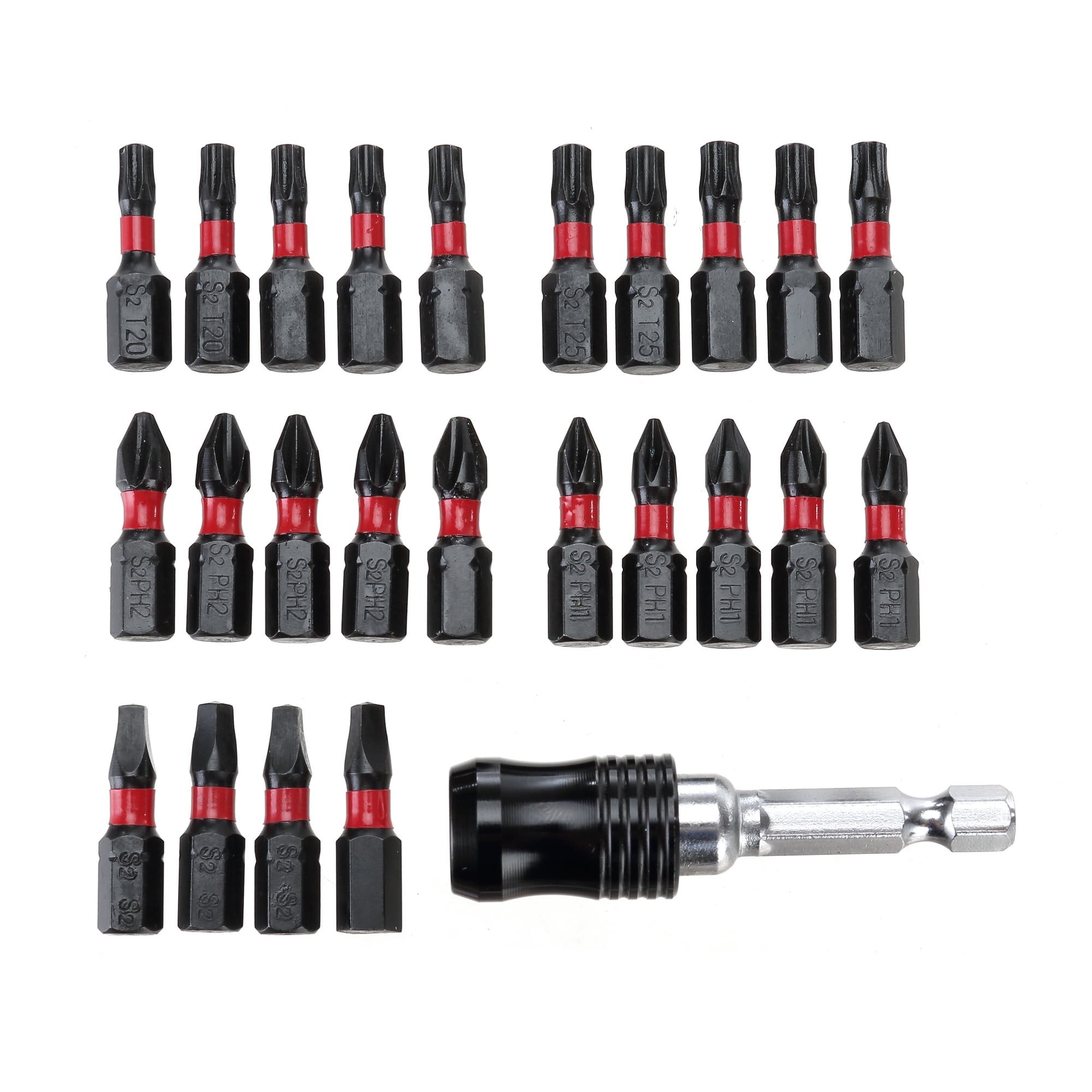 Hyper Tough 25 Piece 1 Impact Rated Screwdriver Bit Set