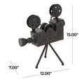 thumbnail image 6 of DecMode Brown Metal Vintage Camera Sculpture, 12"W x 15"H, 6 of 16