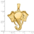 thumbnail image 3 of Auriga 14k Yellow Gold 2-D Elephant Head w/ Twisted Trunk Charm for Women, 3 of 6