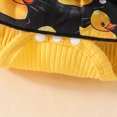 thumbnail image 5 of Onesies Short Sleeve Ribbed Cartoon Bodysuits Dress Headbands Set Baby Onsies Yellow 3 Months-6 Months, 5 of 6