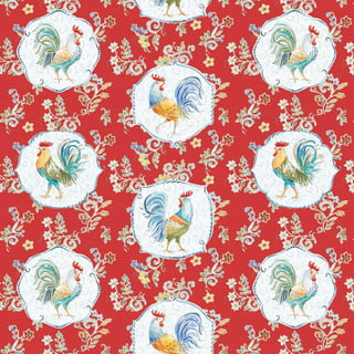 Fabric Tradtions 44 x 1 yd 100% Cotton Novelty Sunflowers and Large  Roosters Sewing & Craft Fabric, Multi-color