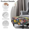 thumbnail image 6 of Xoenoiee Cat Daisy Print Ottoman Cover Rectangle Stretch Slipcover for Ottomans Soft Footstool Cover Footstool Slipcover with Elastic Bottom, Machine Washable, S, 6 of 7
