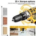 thumbnail image 3 of 21V Cordless Hammer Drill Set Electric Impact Driver Screwdriver with 2 Battery for Home, Garden, DIY & Workshop, 3 of 11
