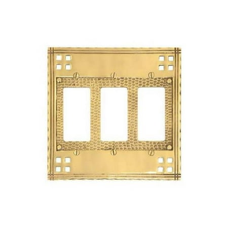Double Gfci Solid Brass - Brass Accents M05-S5690-620 Triple GFCI - Antique Nickel