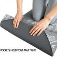 thumbnail image 3 of Terrier Dog Silhouette Dog and Flower Floral Hot Yoga Mat Towel Non Slip for Hot Yoga - Quick-Drying Yoga Mat Cover with 4 Corner Pockets with Travel Bag - Hot Yoga Towel Non Slip 70"x26", 3 of 6