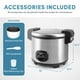 thumbnail image 4 of Aroma Housewares Arrocera comercial de 60 tazas (cocinada) (30 tazas sin enfriar), exterior de acero inoxidable (ARC-1130S), color plateado, 4 of 5