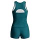 thumbnail image 5 of Traje de baño conservador de dos piezas para mujer, tankini, con sujetador acolchado, sin mangas, cuello redondo, de dos piezas, color liso, traje de baño de dos piezas para mujer, trajes de baño tank, 5 of 9
