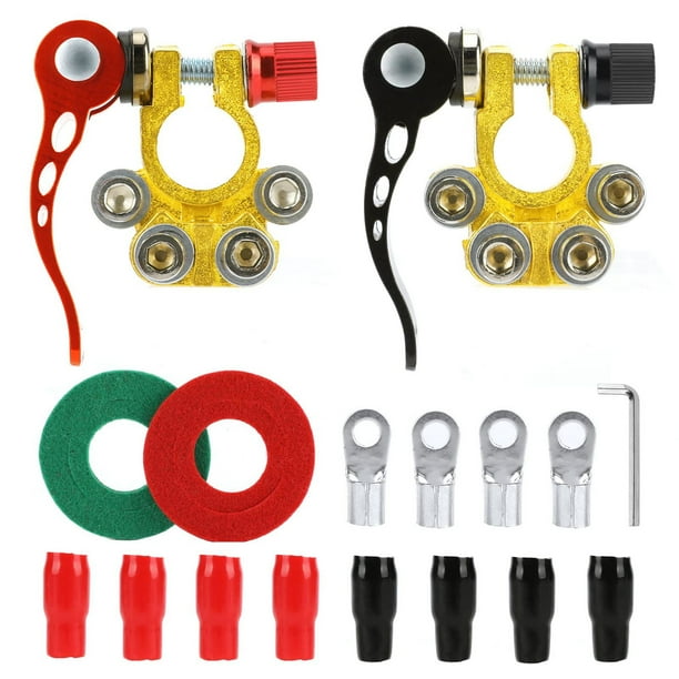 ILIJIJO Car Battery Terminals 12V Auto Battery Terminal Connector Battery Cable Terminal Adapter