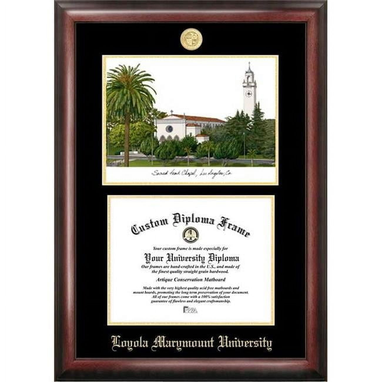 University Of Iowa 8.5" X 11" Gold Embossed Diploma Frame With Campus Images Lithograph
