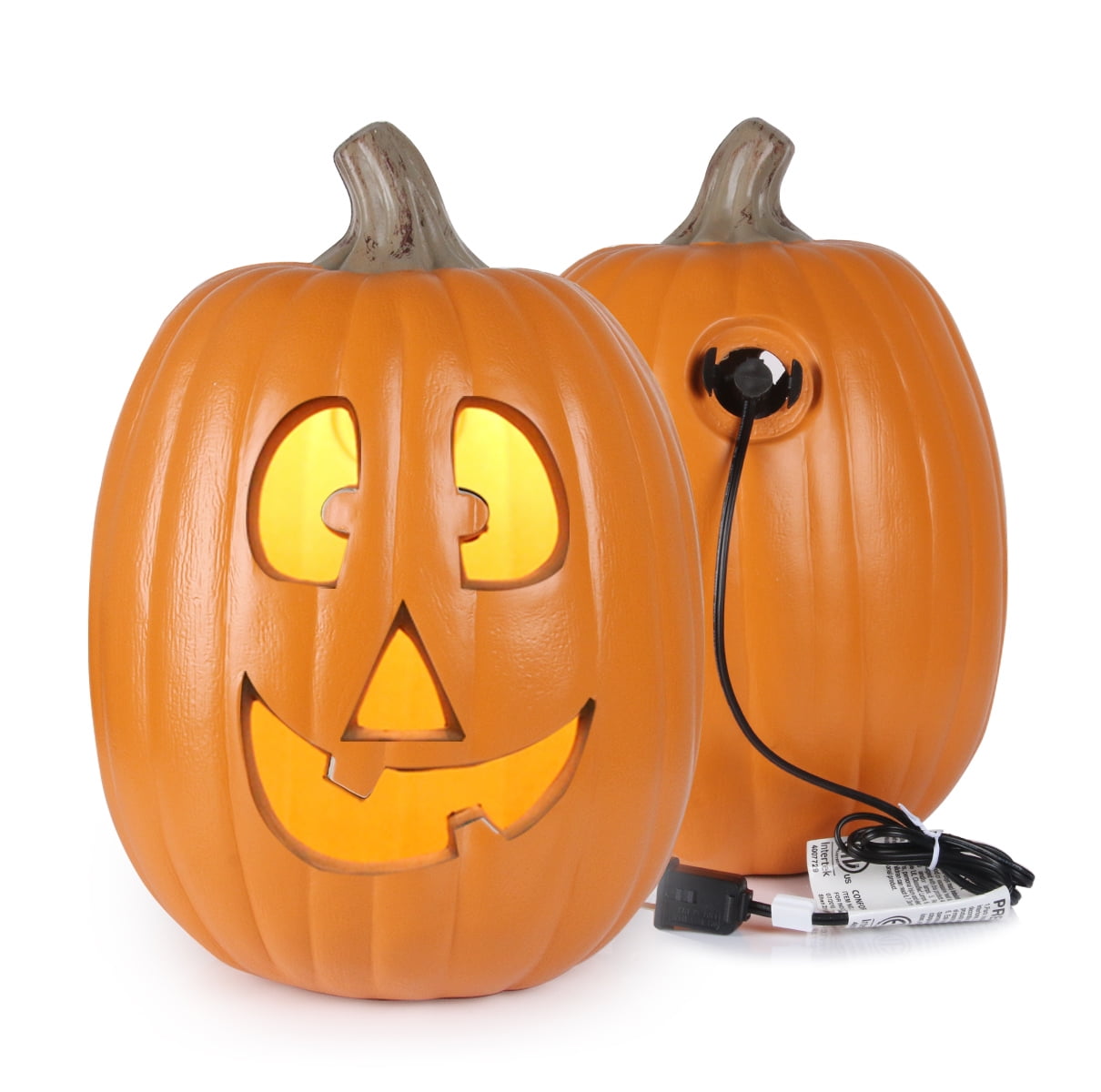 Halloween Triple Jack-O-Lantern Plastic Pumpkin Stack Electric 160260 