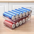 thumbnail image 1 of Soporte para latas para frigorífico y armario de cocina, soporte para latas, cajas de almacenamiento para latas de bebidas, dispensador de latas de plástico apilable, latas de bebidas, juego, 1 of 6