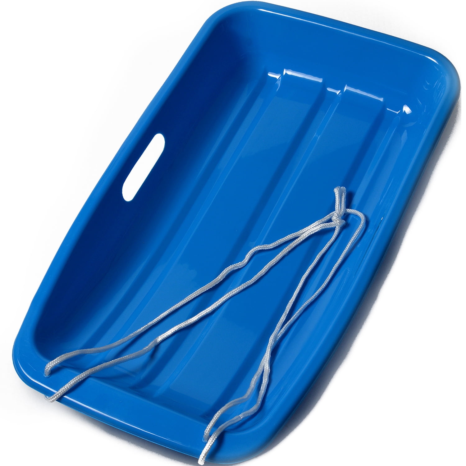 IMage 26" Kids Snow Sled Plastic Toboggan Boat Sledge Snowboard Blue 25.6*14.2*4.3inch by