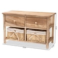 thumbnail image 1 of Baxton Studio Kenwood Bois Fini Brun Unité de Rangement à 2 Tiroirs, 1 of 10