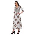 thumbnail image 2 of Moomaya Robes Imprimées à Manches 3/4 pour Femmes Vêtements Indiens Tunique Longue, 2 of 5