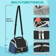 thumbnail image 7 of Tirrinia Insulated Lunch Bags for Women, Men, Leakproof Thermal Reusable Lunch Bag with 2 Zipper Pockets, Lunch Box Cooler Tote, Black Grey, 14" x 7" x 9.5", 7 of 7