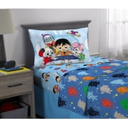 Ryans World Kids Red Titan Twin Sheet Set, Blue, Pocketwatch