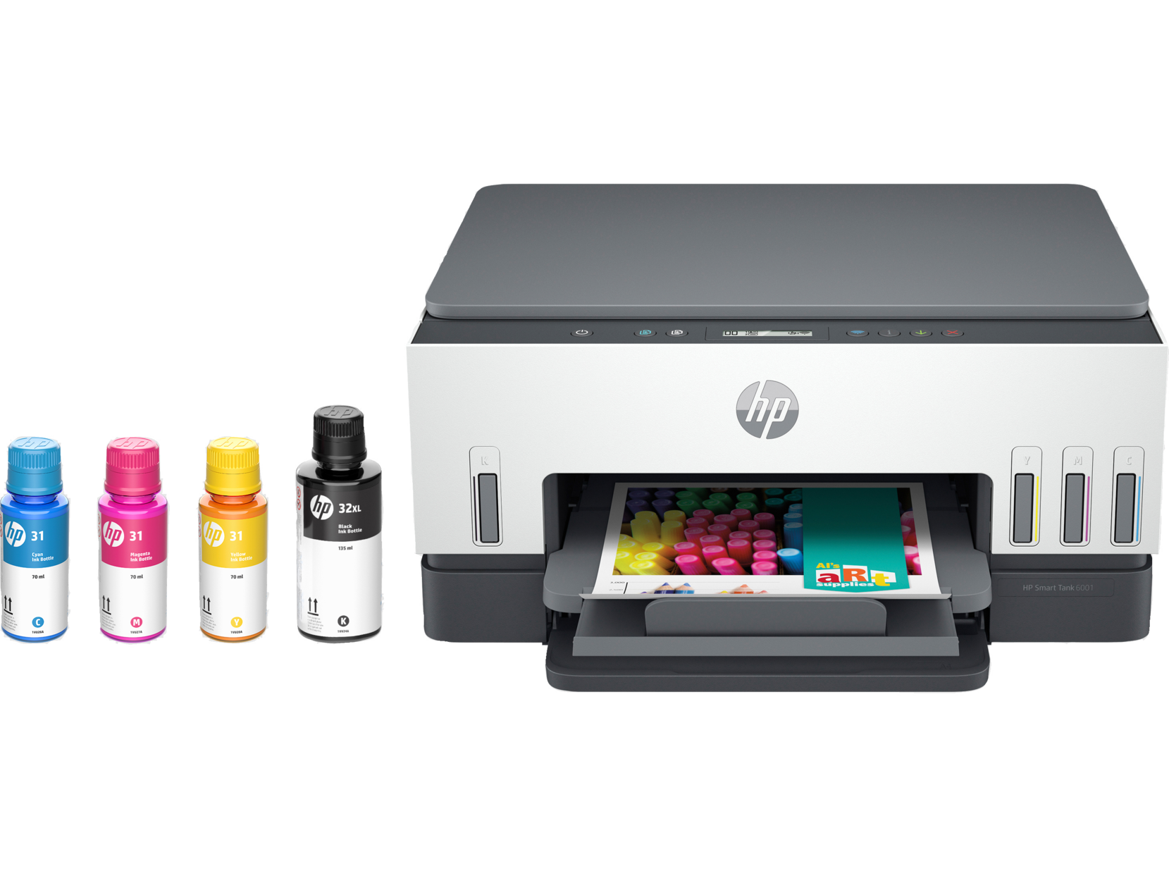 HP Smart Tank 6001 All-in-One InkJet Printer, Color Mobile Print, Scan, Copy,