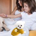 thumbnail image 5 of Suéter para perro pequeño, linda margarita amarilla de peluche, ropa para perros pequeños, abrigo cálido, suéter de invierno para cachorros pequeños, ropa de felpa corta y suave para perros pequeños, 5 of 5