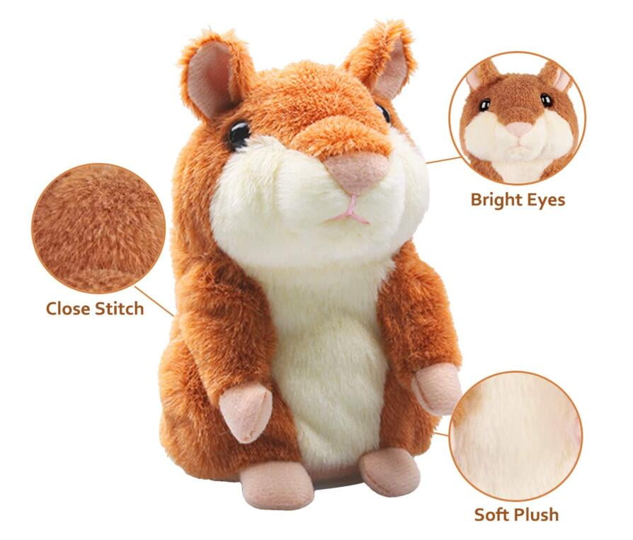 Repeats everything you say Talking Hamster Mouse Pet Funny Mimicry toy 