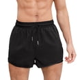 thumbnail image 1 of Bañadores sueltos anti-vergüenza de aguas termales para hombre, nuevo traje de baño, pantalones de playa dobles, negro, 1 of 5