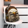 thumbnail image 6 of Daiia Vintage Pattern Bald Eagle School Backpack for Men Women, Unisex Large Waterproof Bookbag Schoolbag Casual Daypack for High School/College/Teens/Travel/Work Black, 6 of 8