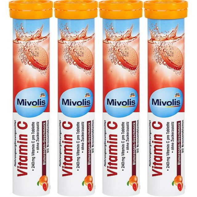 MIVOLIS effervescent dissolvable tablets VITAMIN C 4 pack.