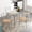 Silver, variant on Ktaxon Farmhouse Dining Table Set for 4, 47.2" Rectangle Dining Table with 2 Benches, Modern Rectangle Dining Set 3 Pieces for Small Spaces, Apartment Friendly, Black Oak