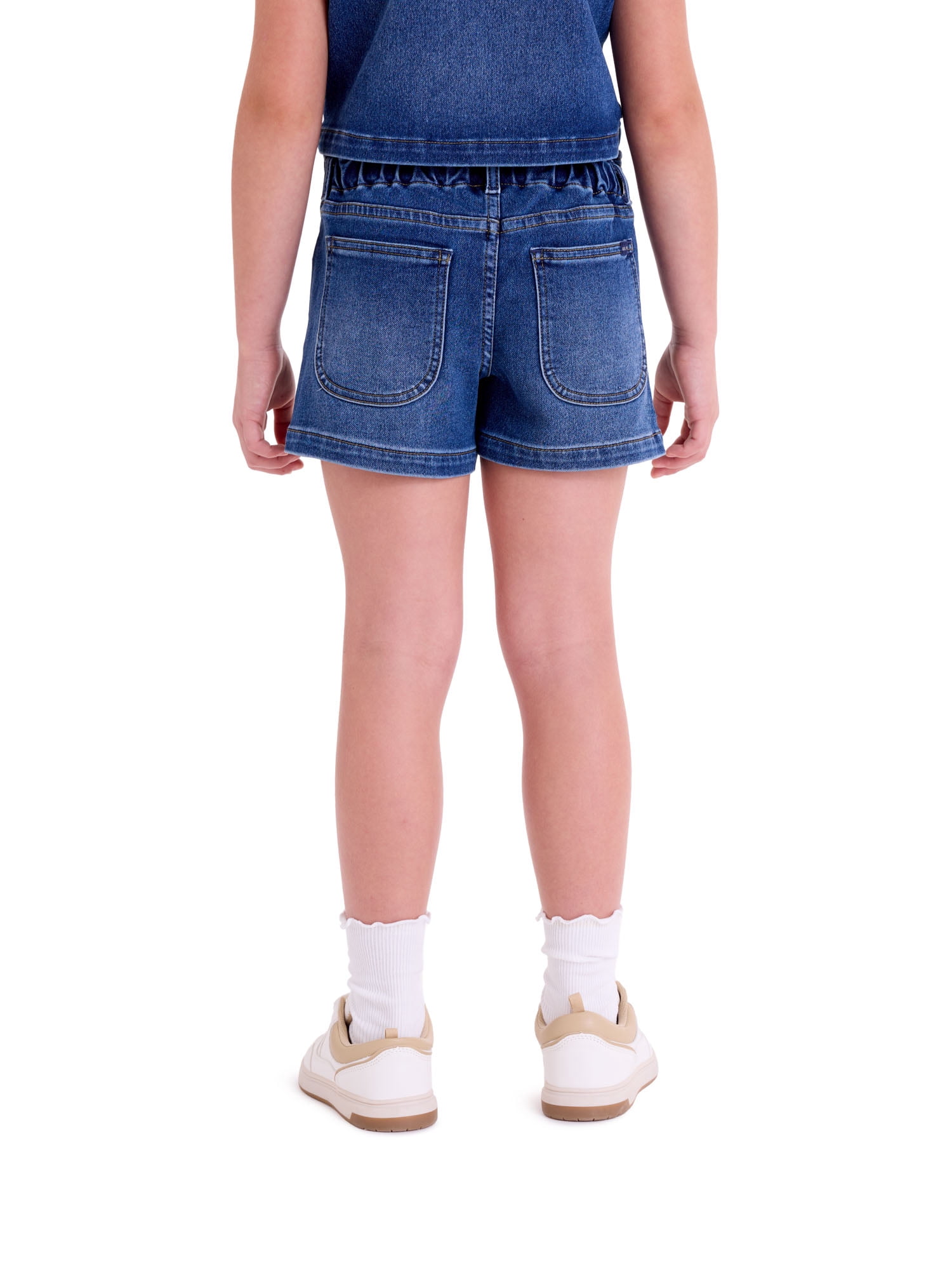 U.S. Polo Assn. Girls Knit Denim Pull On Short, Sizes 4-18